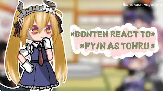 Bonten react to tohru as Fy/n