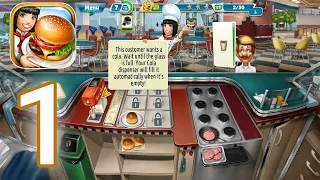 Cooking Fever - Gameplay Walkthrough Part 1 - Fast Food Court Level 1 - 5 Completed (iOS, Android)