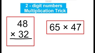 Multiplication Trick (Vedic) for two digit numbers -#Math