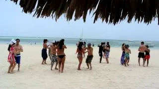 Merengue dancing lesson (D.R. beach)