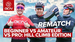 Beginner VS Amateur VS Pro: Hill Climb Edition | Weight Handicap Rematch!