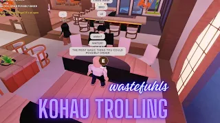 TROLLING AT KOHAU AND CAUSING CHAOS! (ROBLOX TROLLING) *THANKSGIVING SPECIAL*