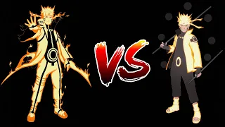 NARUTO (SAGE OF THE SIX PATHS MODE) VS NARUTO (KURAMA LINK MODE)