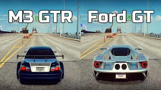 NFS Heat: BMW M3 GTR vs Ford GT - Drag Race