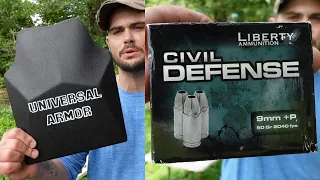 Liberty Ammunition Civil Defense VS. Level 3A Ballistic Plates (Tacticalxmen) 30 shots taken