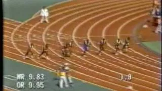 Ben Johnson, 100m Final, CBC Feed, 1988 Seoul, Korea