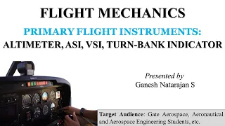 Primary Flight Instruments | Flight Mechanics | GATE Aerospace