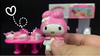 9 minutes Satisfying with Unboxing Sanrio My Melody Mini Kitchen | ASMR (no music)