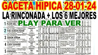 DESCARGUE GACETA HIPICA + LOS 6 MEJORES ,LA RINCONADA 28-01-24 / LINK ABAJO