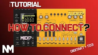 Elektron Digitakt & Behringer TD3 Tutorial #6 | Audio &  Midi Connections | Noisy Machines | (2021)