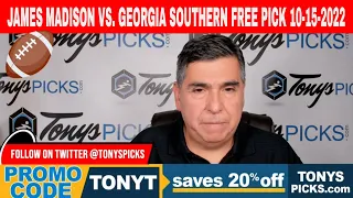 James Madison vs. Georgia Southern 10/15/2022 Week 7 FREE College Football Picks on NCAAF Betting