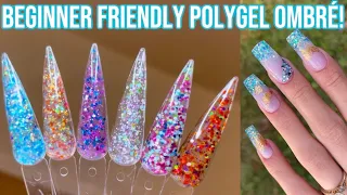 HOW TO: Ombré Polygel Nails With DUAL FORMS!! DOUBLE DIP NAILS Best Polygel Nail Starter Kit