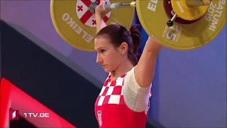 Marina Marković (55 kg) Snatch 58 kg - 2019 European Weightlifting Championships