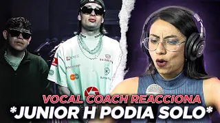 JUNIOR H & PESO PLUMA - REACCIÓN Y ANALISIS VOCAL - VOCAL COACH REACCIONA - JUNIOR H SE LUCIÓ!!!!!