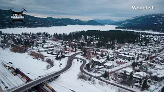 Drone footage of Missoula and Whitefish