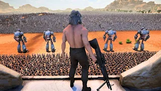 HUMANITY ARMY with BATTLE TITANS vs 6 MILLION Beastmen & Giants - Ultimate Epic Battle Simulator 2