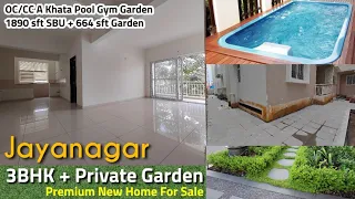 Jayanagar Premium 3BHK Condo with Garden For Sale Bengaluru