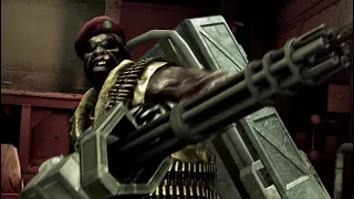 Resident Evil 5 - Gatling Gun Majini Boss Fight