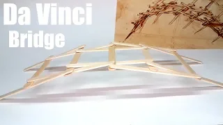 Leonardo da Vinci Popsicle Stick Bridge model