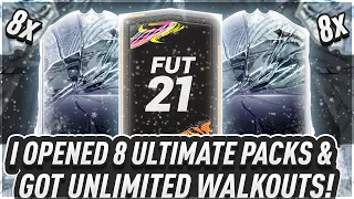 I OPENED 8 X ICON SWAPS ULTIMATE PACKS AND WE GOT INSANE PULLS #FIFA 21 PACK OPENING
