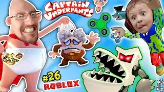 CAPTAIN UNDERPANTS useless FIDGET SPINNER! ROBLOX MOVIE ADVENTURE OBBY (FGTEEV #26)