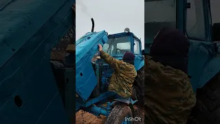 Завожу трудягу после отпуска зимой