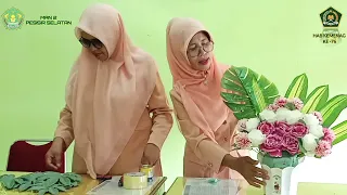 Juara 1 merangkai bunga dinding lomba HAB Kemenag 2021 oleh MAN 2 Pesisir Selatan