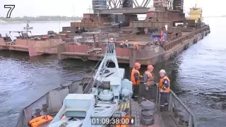 Подъем арочного пролета Волжского моста
