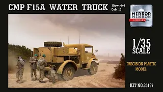 Canadian Military Pattern F15 Water Truck (Mirror Models 1:35 scale model) - in box preview