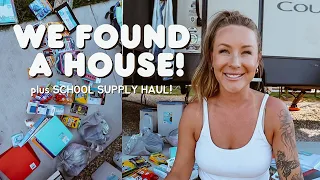 THINGS ARE HAPPENING!! (we found a house + school supply haul)