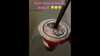 First time Having Boba🧋 😁😅