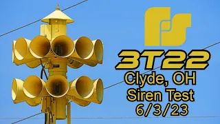 High Pitched 3T22 Siren Test - Alert & Attack  - Clyde, OH