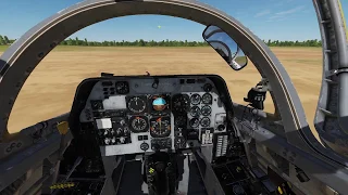 Запуск самолёта из кабины C-101. Авиасимулятор DCS