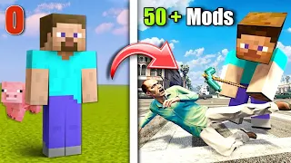 Turning Minecraft Into Gta 5 With 50 Different Mods