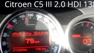 Citroen C5 III 2.0 HDI 138 Automatic acceleration 0-100 0-120 km/h