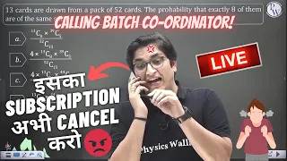 Sachin sir very ANGRY calling Batch co-ordinator in Live class | Physicswallah