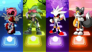 Amy Exe Sonic 🆚 Green Sonic 🆚 Silver Sonic Exe 🆚 Tails Exe Sonic | Sonic EDM Rush Gameplay