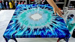 Amazing!! ~ Starburst Effect ~ Acrylic Pouring ~ Creative Abstract Acrylic Art