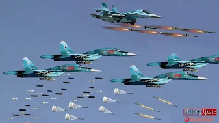 Massive Fire !! Russian Su-34 Supersonic Hunter• launch missile • Destroy Target