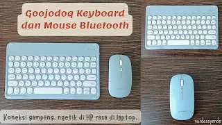 Goojodoq Keyboard Bluetooth dan Mouse Bluetooth untuk Handphone - HP rasa Laptop