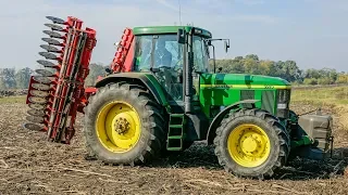 John Deere 7710 + Quivogne Gladiator 5m | Szárapritás 20 km/h felett