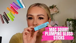 TESTING MAC SQUIRT PLUMPING GLOSSES - FIRST IMPRESSIONS - SHADES LOWER CUT, NOVA & JET