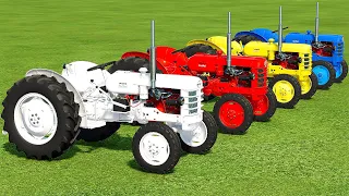 LOAD & TRANSPORT VOLVO MINI TRACTORS WITH MERCEDES TRUCKS! - Farming Simulator 22