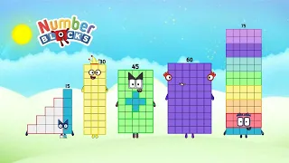 Hand 2 mind numberblocks small to big numbers skip counting by 15 #learntocount #coolmath