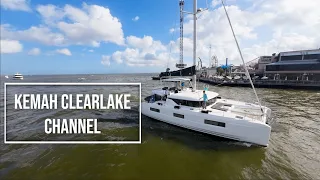 Boats  Entering and Departing Galveston Bay VIA the Kemah Clearlake Channel Texas's Haulover Inlet