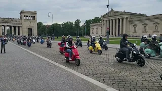 Munich Vespa Parade on Ascension Day  2024