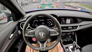 2024 Alfa Romeo Giulia Quadrifoglio vs. Stelvio Quadrifoglio - POV Track Test