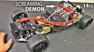 FOUR Cylinder 1/6th Scale RC Car Build - Cooling, Electronics, Mods & FIRST Test!