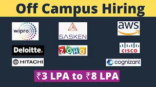 Off Campus Recruitment 2022 | Wipro Deloitte Hitachi Sasken Zoho Cognizant AWS CGI Cisco | IT Hiring