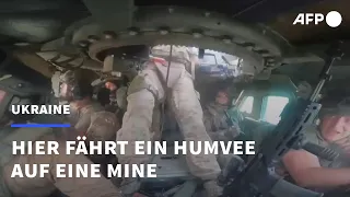 Ukraine: Humvee fährt auf Mine | AFP